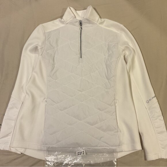 Marmot Womens White Quilted Half-Zip Pullover Jacket Size XL - Picture 11 of 13